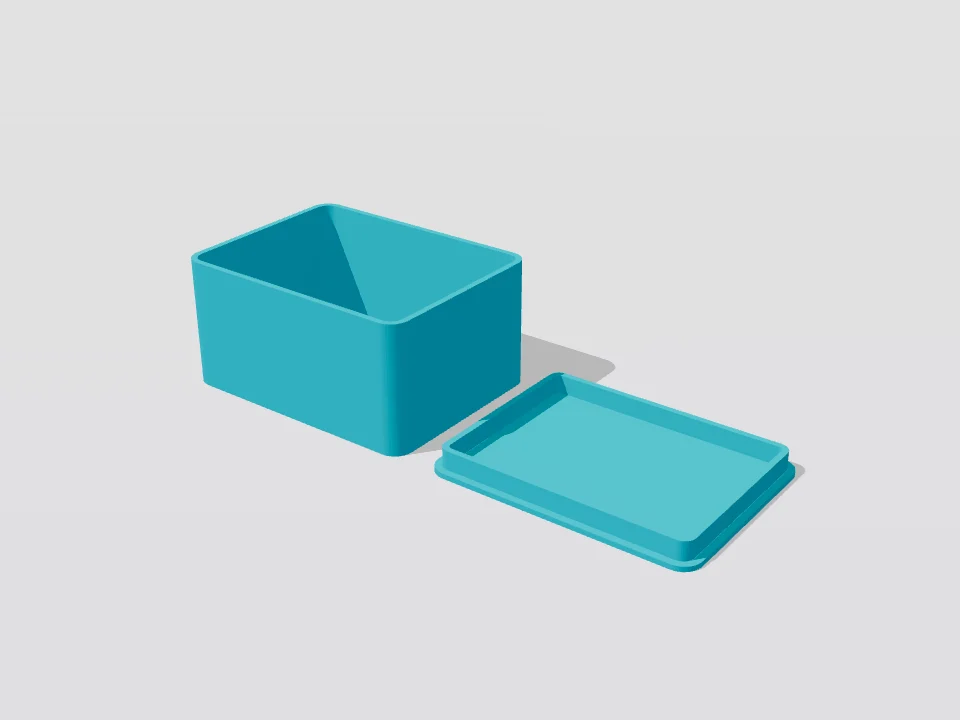 Boîte de rangement avec couvercle